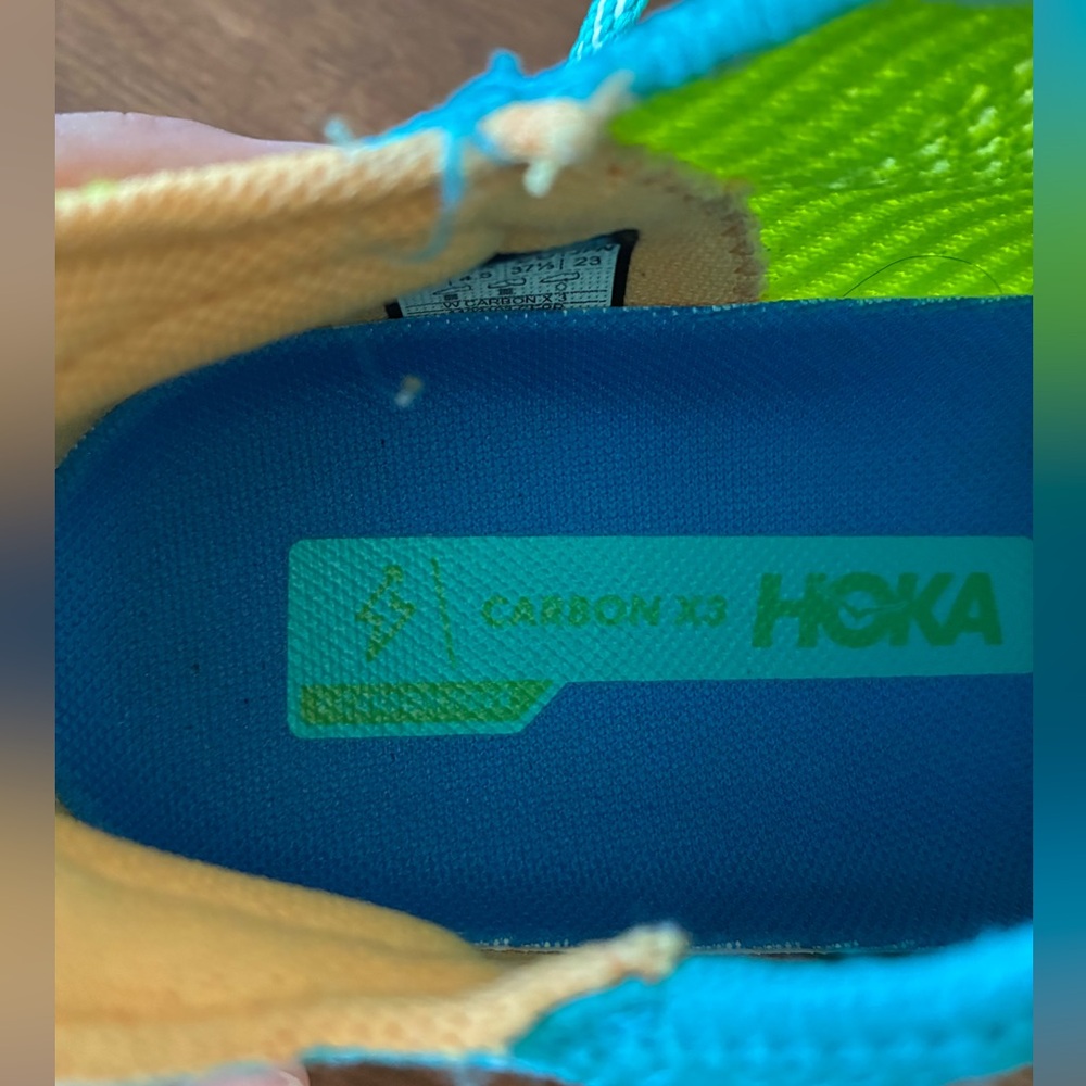 HOKA ONE ONE Women’s Carbon X3 Proflyx Ceramic Evening Primrose size 6 - Picture 13 of 16